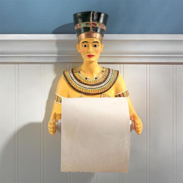 Design Toscano Queen Nefertiti Royal Bathroom Toilet Paper Holder JQ9687
